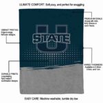 utah state aggies gradient dots navy blanket best selling