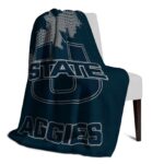 utah state aggies grunge texture navy blanket top rated