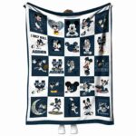 utah state aggies mickey minnie navy white blanket best selling