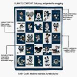 utah state aggies mickey minnie navy white blanket new arrival