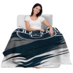 utah state aggies paint streaks navy white blanket best selling