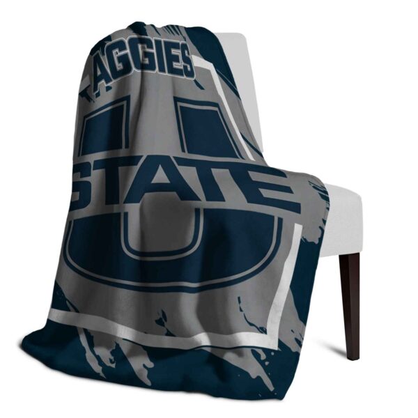 utah state aggies splatter effect navy blanket top rated