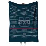 utah state aggies striped pattern navy blanket best selling