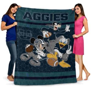 utah state aggies three musketeers navy blanket fashion forward