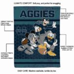 utah state aggies three musketeers navy blanket best selling