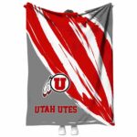 utah utes brushstrokes red white blanket best selling