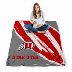utah utes brushstrokes red white blanket best selling
