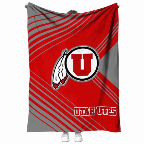 utah utes diagonal stripes red blanket best selling