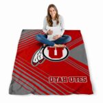utah utes diagonal stripes red blanket best selling