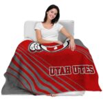 utah utes diagonal stripes red blanket best selling