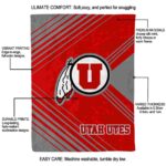 utah utes diagonal stripes red blanket best selling