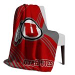 utah utes diagonal stripes red blanket best selling