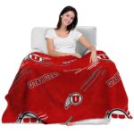 utah utes fan spirit red blanket best selling
