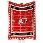 utah utes football field red blanket best selling