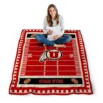 utah utes football field red blanket high quality