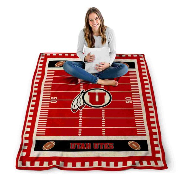utah utes football field red blanket high quality