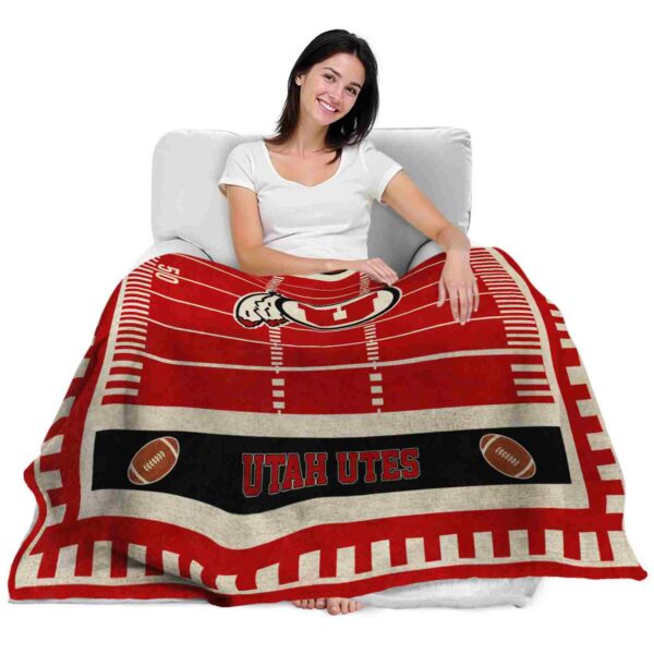 utah utes football field red blanket latest model