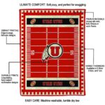 utah utes football field red blanket new arrival