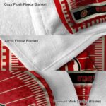 utah utes football field red blanket premium grade
