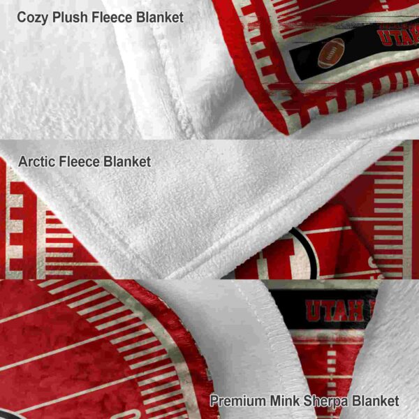 utah utes football field red blanket premium grade