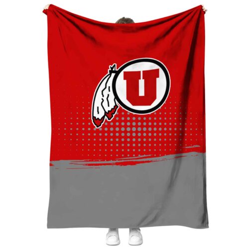 utah utes gradient dots red blanket best selling