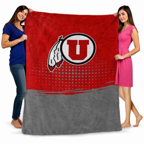 utah utes gradient dots red blanket fashion forward