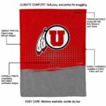 utah utes gradient dots red blanket best selling