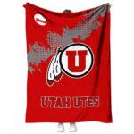 utah utes grunge texture red blanket best selling