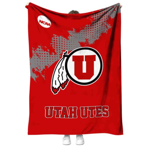 utah utes grunge texture red blanket best selling