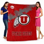 utah utes grunge texture red blanket best selling