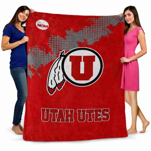 utah utes grunge texture red blanket fashion forward