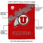 utah utes grunge texture red blanket best selling