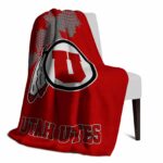 utah utes grunge texture red blanket best selling