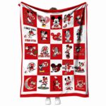 utah utes mickey minnie red white blanket best selling