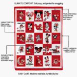 utah utes mickey minnie red white blanket best selling