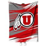 utah utes paint streaks red white blanket best selling