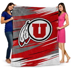 utah utes paint streaks red white blanket fashion forward