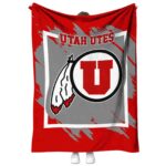 utah utes splatter effect red blanket best selling