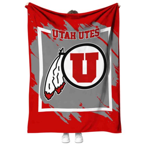 utah utes splatter effect red blanket best selling