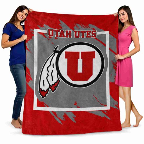 utah utes splatter effect red blanket fashion forward