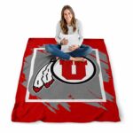 utah utes splatter effect red blanket best selling