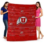 utah utes striped pattern red blanket best selling