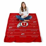 utah utes striped pattern red blanket best selling