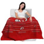 utah utes striped pattern red blanket best selling