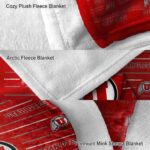 utah utes striped pattern red blanket best selling