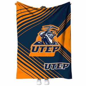 utep miners diagonal stripes blue blanket best selling