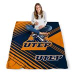 utep miners diagonal stripes blue blanket best selling