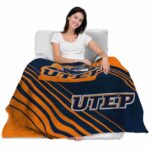 utep miners diagonal stripes blue blanket best selling
