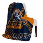 utep miners diagonal stripes blue blanket best selling