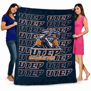 utep miners fan pride blue blanket fashion forward